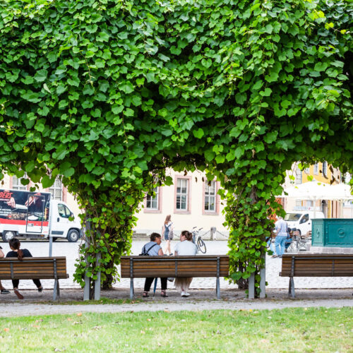 schattiger Platz in Städten und Gemeinden