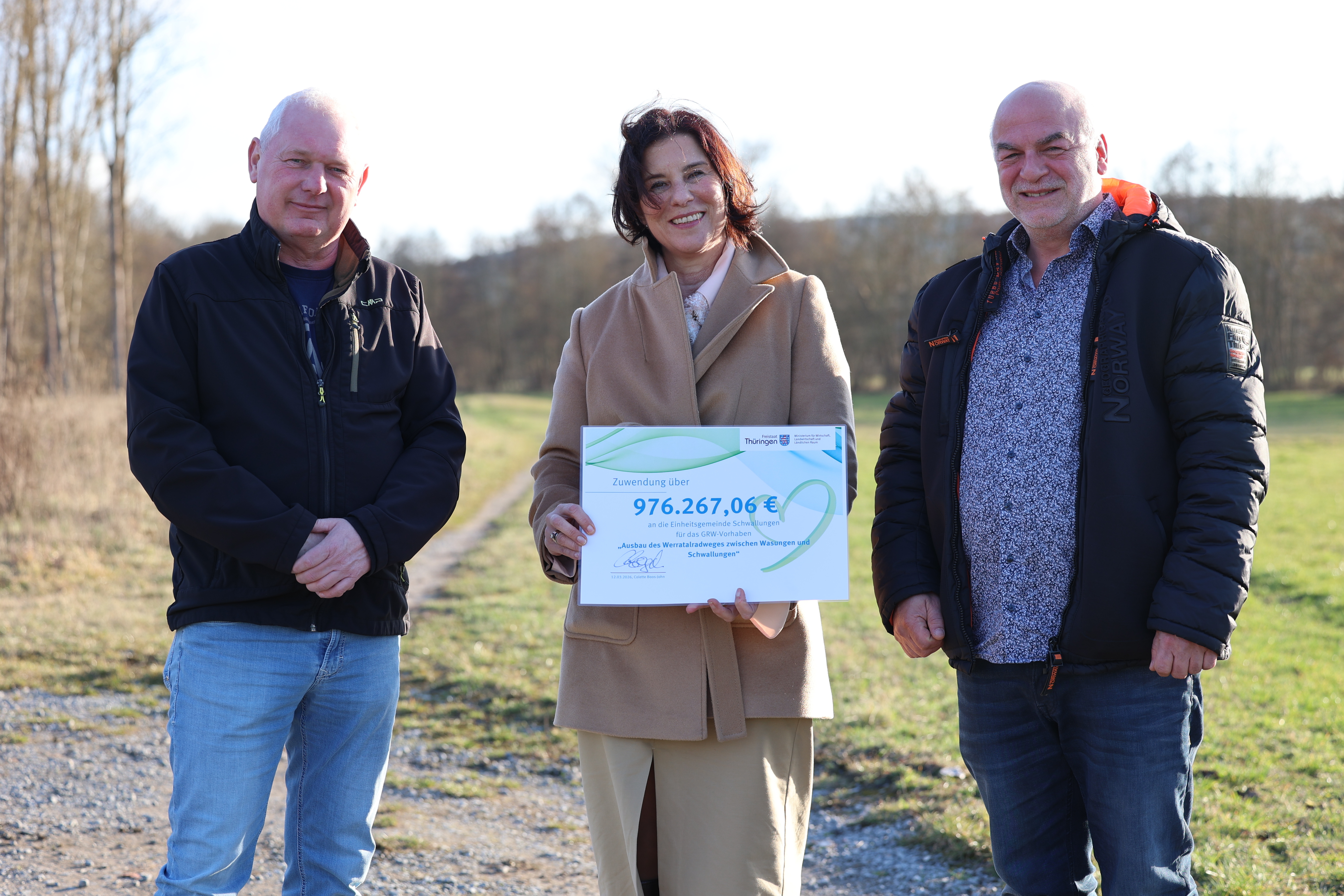 Land fördert Aufwertung des Werratalradweges bei Meiningen