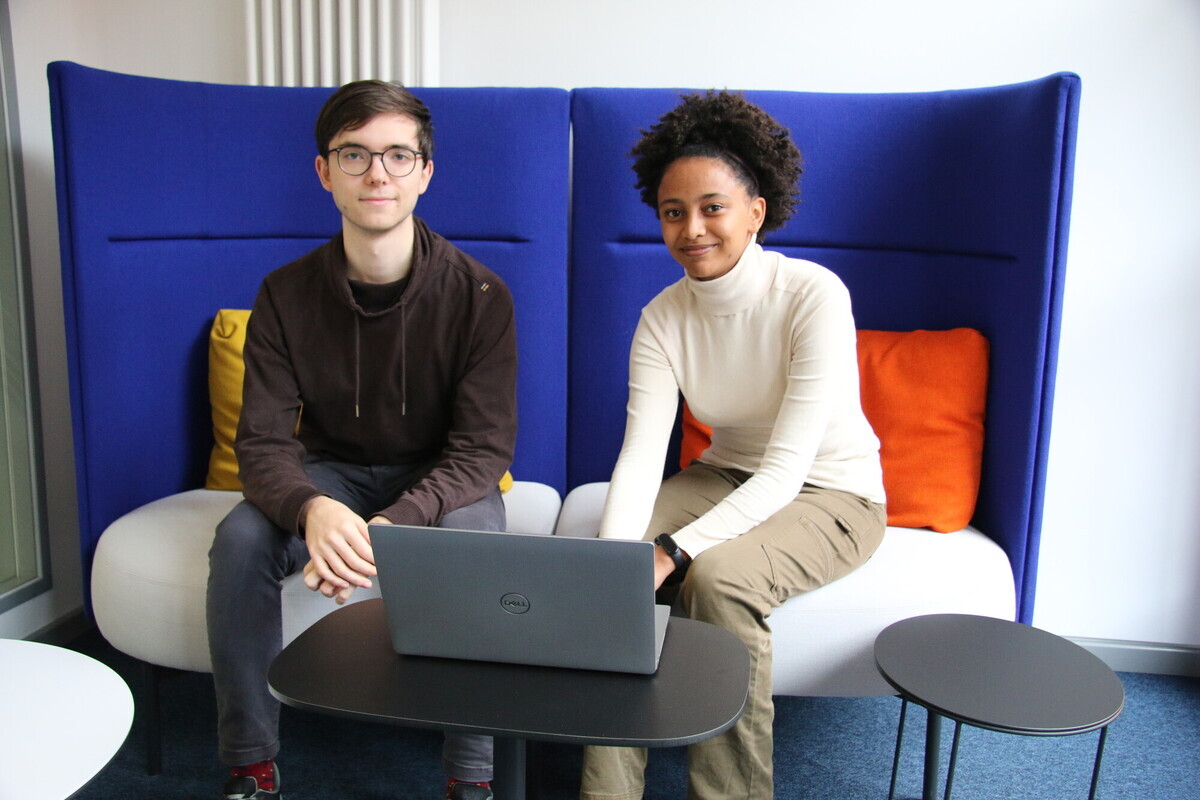 Matteo Orschewsky und Lidiya Moges Alemie, Mitarbeitende der TAB.