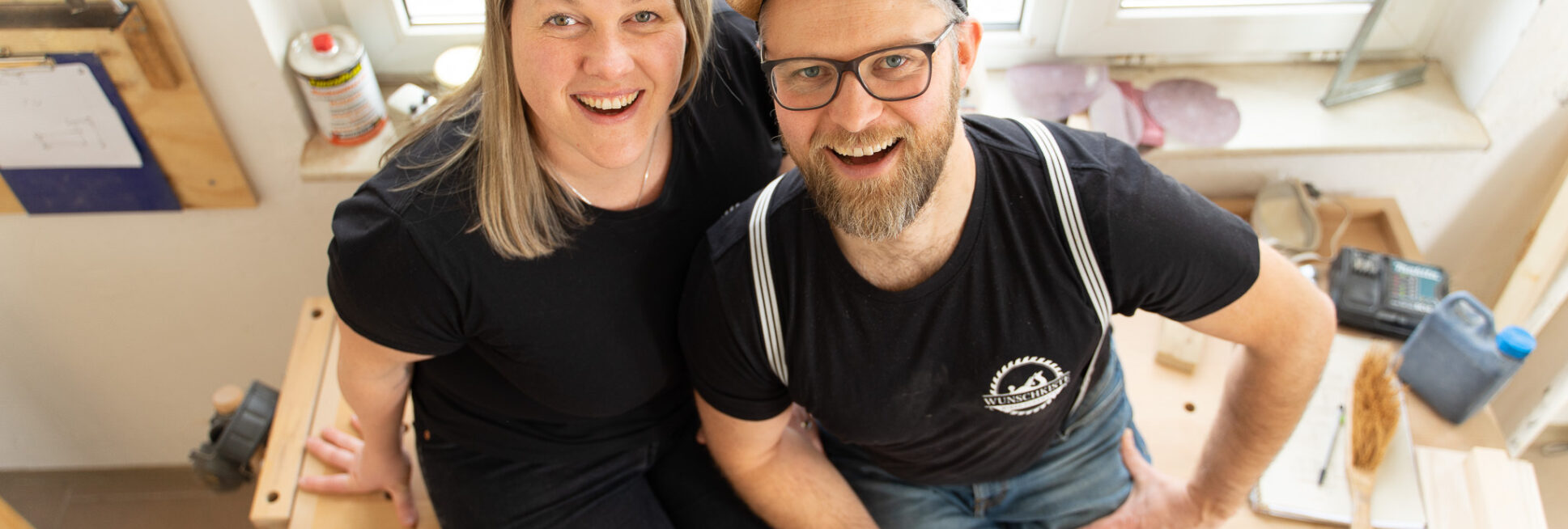 Kristin und Mirko Fuhrmann in ihrer Werkstatt in Sömmerda