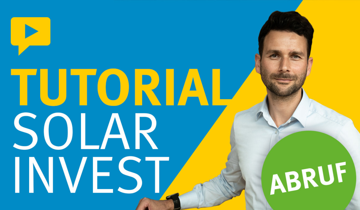 Solar Invest Förderung des Einsatzes von erneuerbaren Energien im