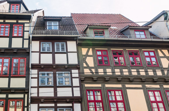 Historische Hausfassade in Erfurt