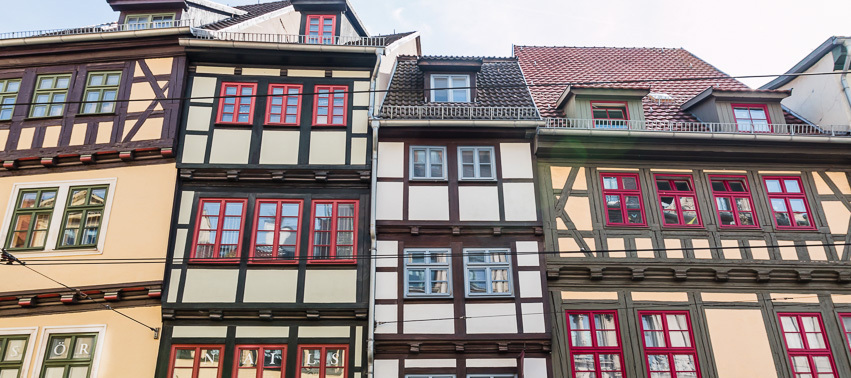 Historische Hausfassade in Erfurt