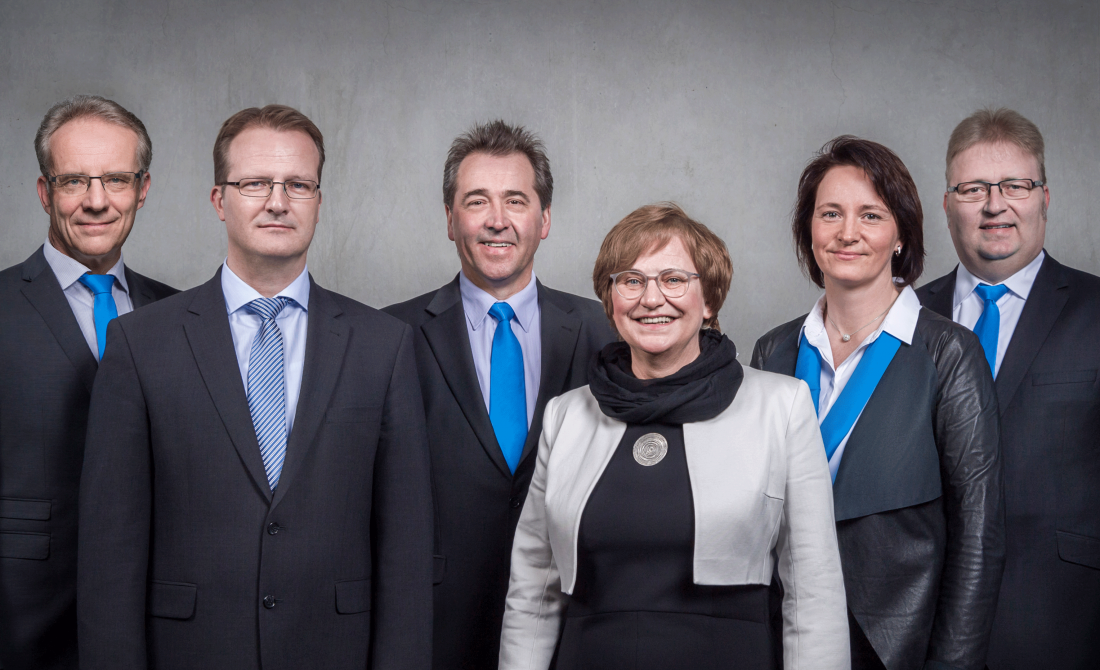 Kundenbetreuung der Thüringer Aufbaubank (im Bild zu sehen ist das sechsköpfige Beratungsteam).