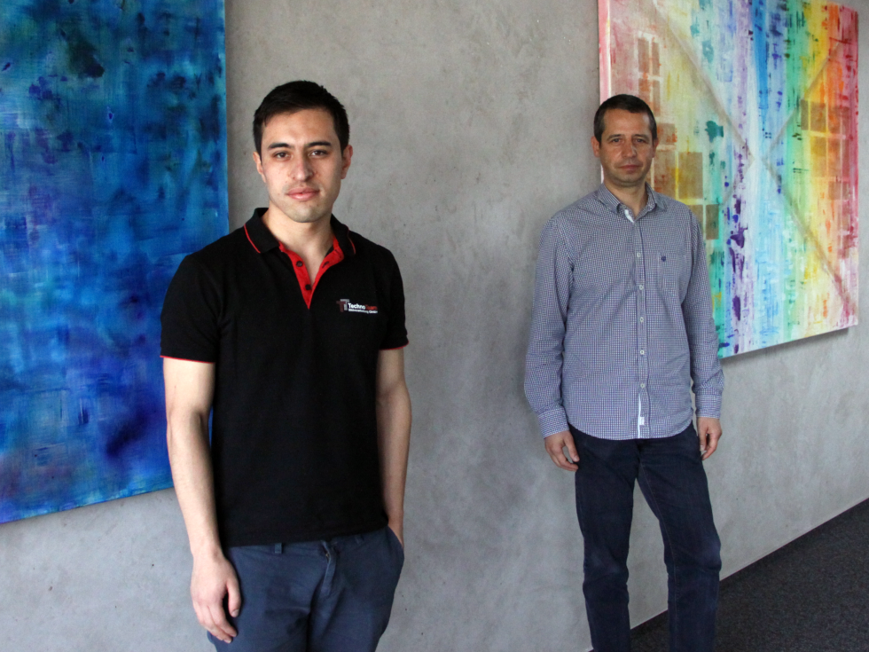 Frank Jugel und Miguel Canon von der TechnoTeam Bildverarbeitung GmbH