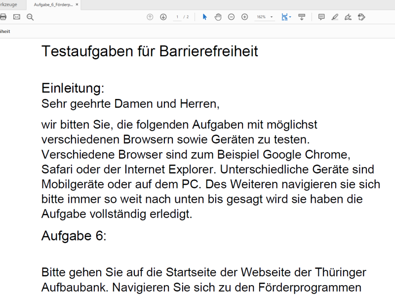 Digitale Barrierefreiheit im Praxistest: Erstellung einer Testdokumentation