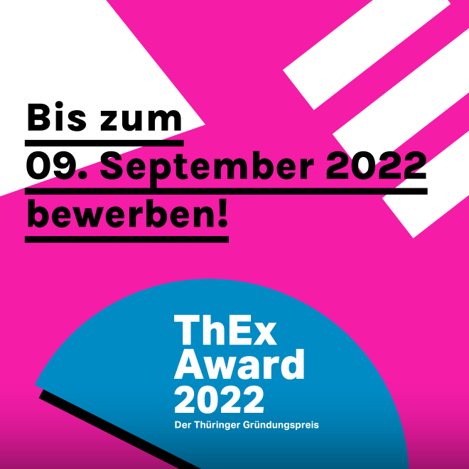Bis zum 9. September 2022 für den ThEX-Award bewerben!