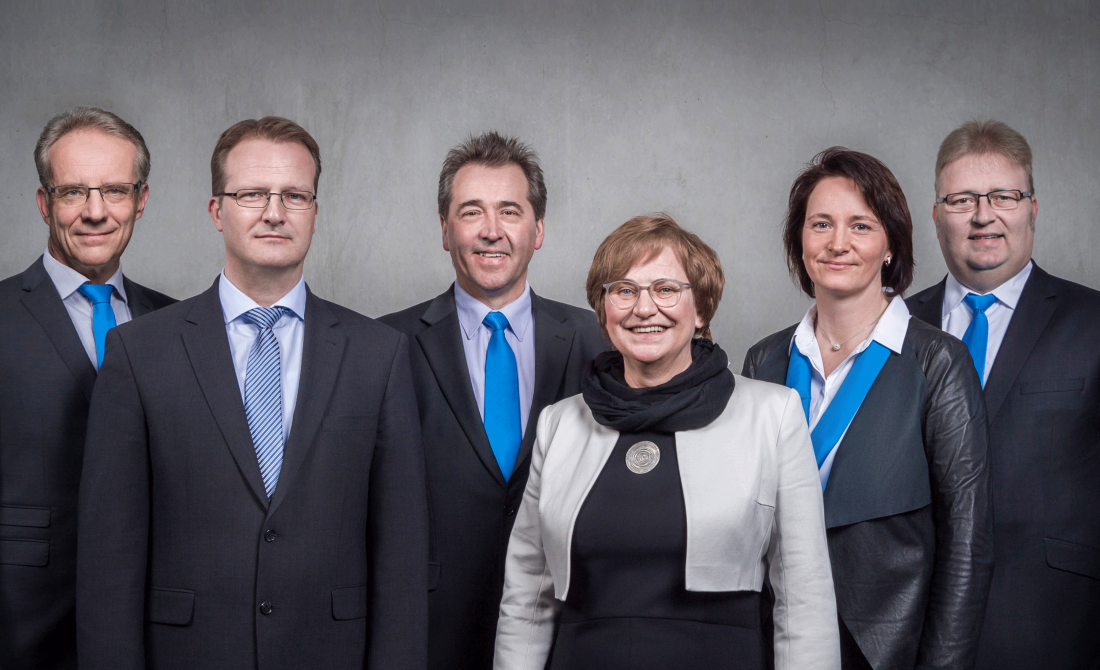 Kundenbetreuung der Thüringer Aufbaubank (im Bild zu sehen ist das sechsköpfige Beratungsteam).
